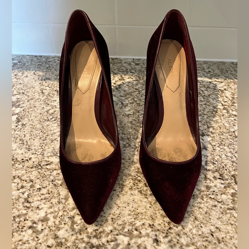 ALDO Velvet 4inch Pointy Toe Heels